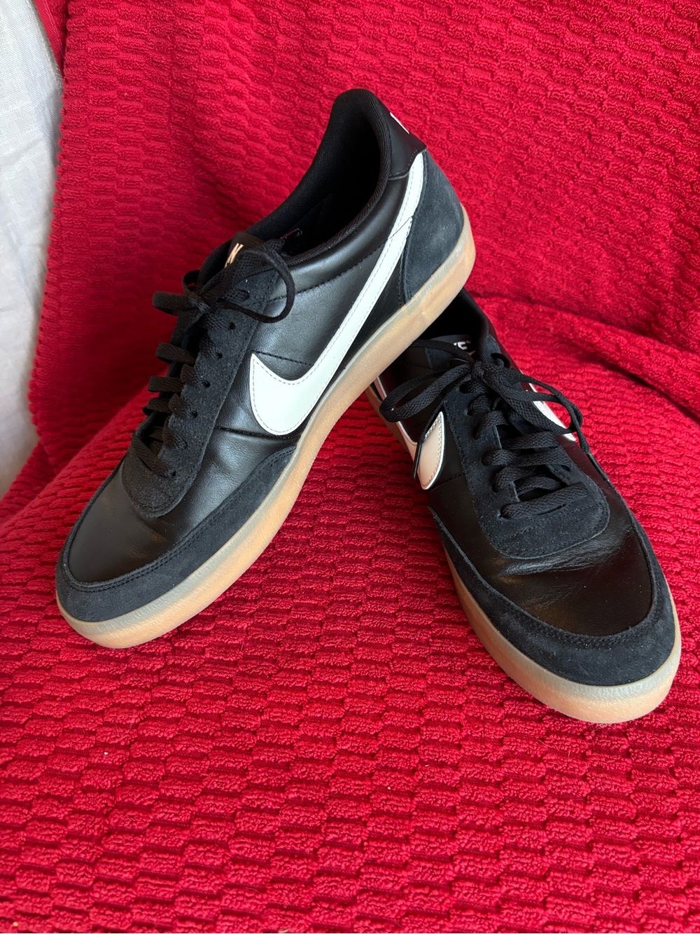 Nike Black and White Low-Top Killshot Sneakers with Gum Sole